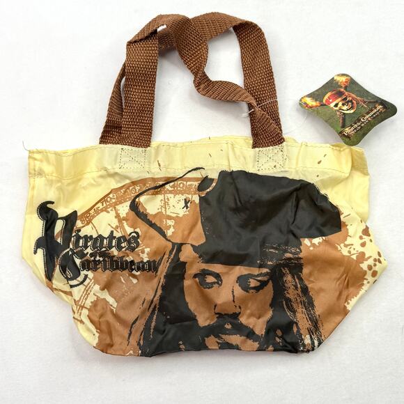2007 Pirates of The Caribbean Jack Sparrow Mini Reusable Tote Bag - Picture 1 of 4